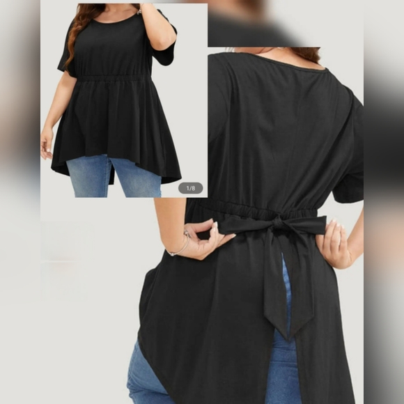 Back split asymmetrical blouse - Picture 1 of 2